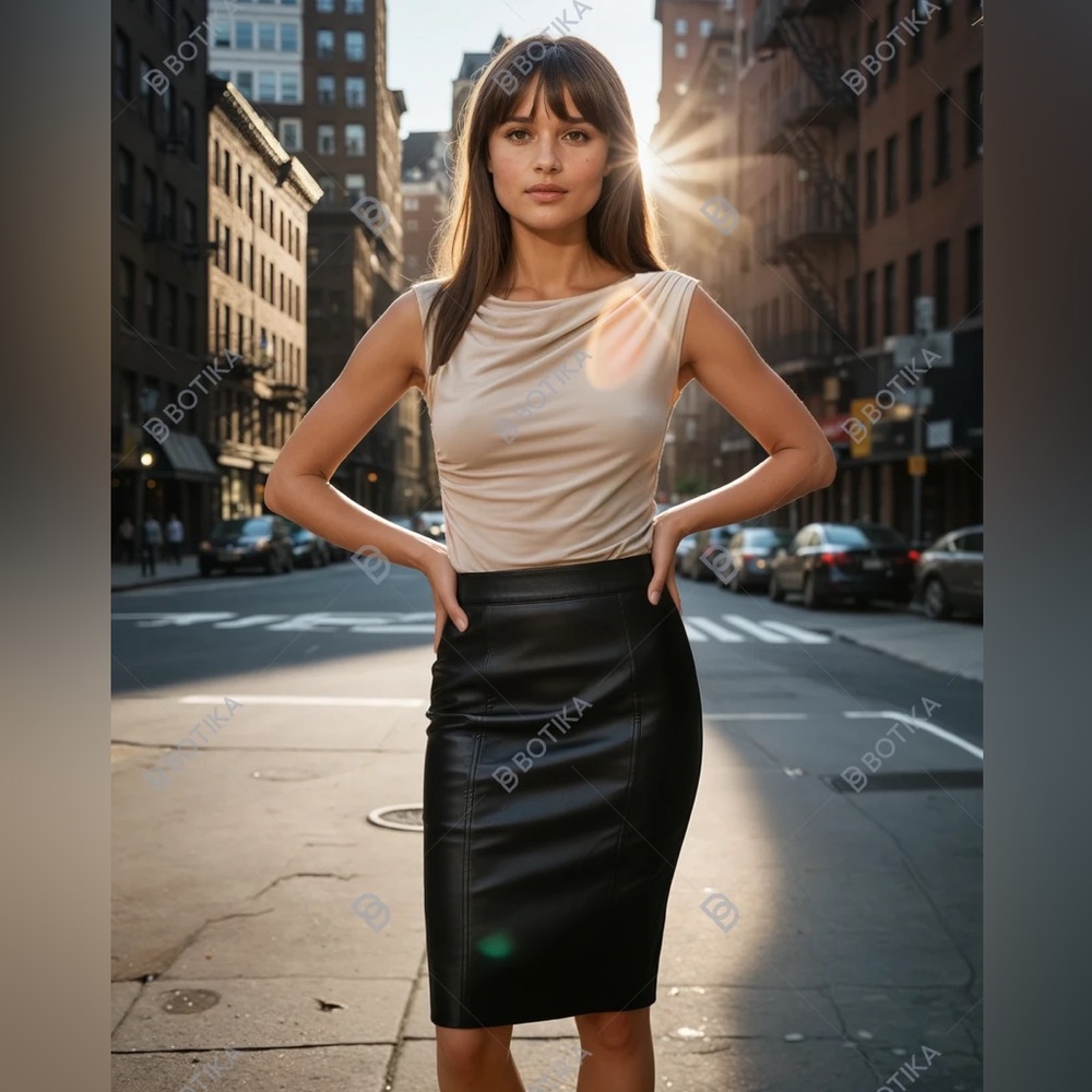 Danier Leather Pencil Skirt